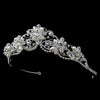 Silver Freshwater Pearl & Crystal Jewelry 7825 & Bridal Wedding Tiara 2596 Set
