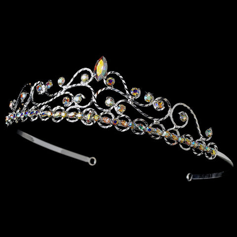* Clear & AB Crystal Inspired Bridal Wedding Tiara HP 269