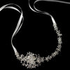 Floral Rhinestone Design Ribbon Bridal Wedding Headband or Bridal Wedding Belt 3325