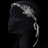 Floral Rhinestone Design Ribbon Bridal Wedding Headband or Bridal Wedding Belt 3325