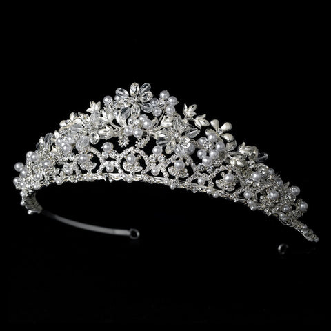 Rhinestone, Crystal & Pearl Bridal Wedding Tiara HP 4326