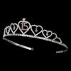 Sweet 15 Quinceanera Bridal Wedding Tiara Covered in Clear & Pink Rhinestones 460