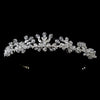 * Silver Clear Swarovski Crystal & Rhinestone Bridal Wedding Tiara Headpiece 5072