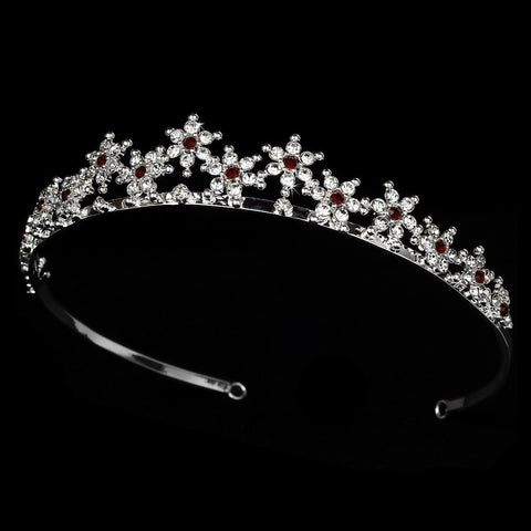 Burgundy Winter Snowflake Bridal Wedding Tiara HP 5439