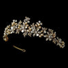 * Gold Champagne Rum Bridal Wedding Pearl Wedding Bridal Wedding Tiara HP 5483
