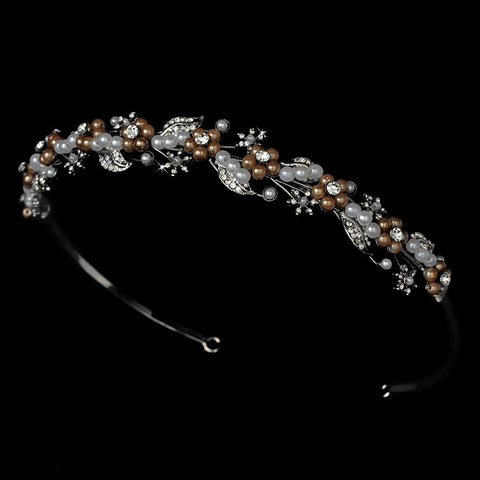 * Brown Classic Bridal Wedding Headband HP 6226