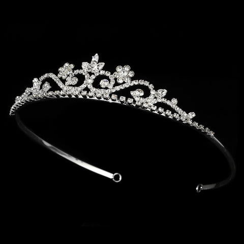 Silver Clear Bridal Wedding Tiara HP 6240