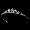 Lovely Silver Clear & Pink Rhinestone Bridal Wedding Tiara Headpiece 6240