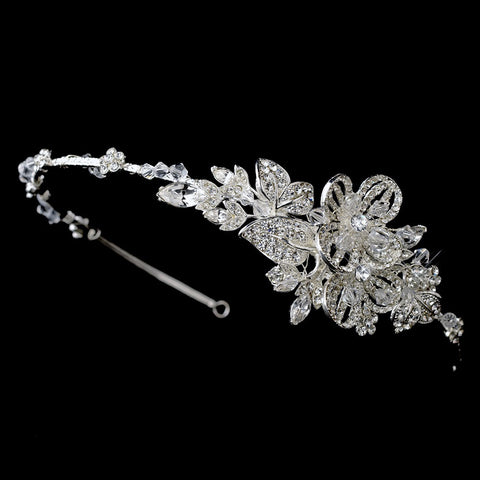 Beautiful Crystal Side Accented Bridal Wedding Headpiece Bridal Wedding Headband HP 626