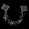 * Silver Clear Rhinestone Floral Vine Bridal Wedding Hair Headpiece 6309