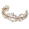 Rose Gold Clear Rhinestone Bridal Wedding Hair Vine Bridal Wedding Headband 6352