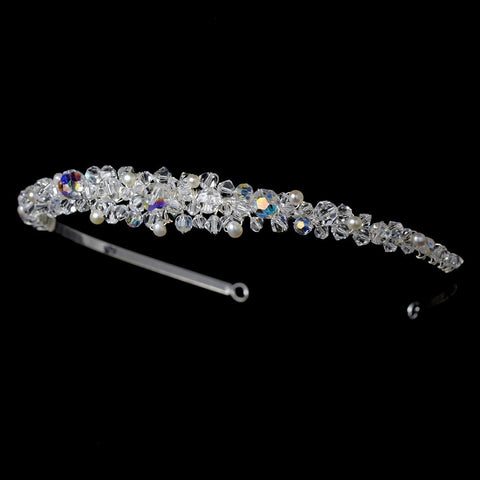 * Swarovski and Pearl Bridal Wedding Tiara HP 6386