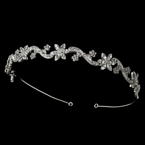 Floral Rhinestone Bridal Wedding Tiara HP 6726