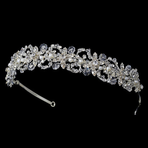 Swarovski and Pearl Bridal Wedding Band HP 7021