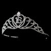 Sparkling Majestic Sweet 16 Rhinestone Bridal Wedding Tiara in Silver Clear 7032