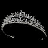 Fabulous Silver Clear Rhinestone & Austrian Crystal Jewelry & Bridal Wedding Tiara Set 7034
