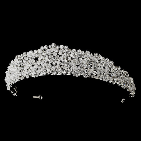 Antique Silver Clear Headpiece 705