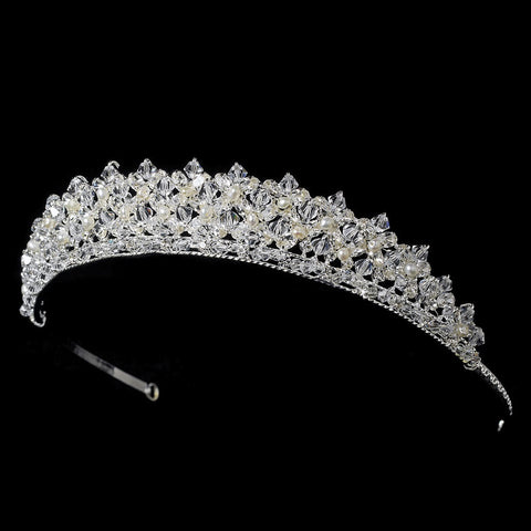 Freshwater Pearl and Swarovski Crystal Bridal Wedding Tiara HP 7094