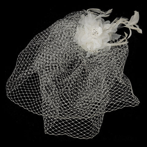 * Flower Cage Feather Fascinator Headpiece 7120