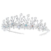 * Silver Plated White Pearl and Swarovski Bridal Wedding Tiara HP 727