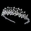 * Silver Plated White Pearl and Swarovski Bridal Wedding Tiara HP 727