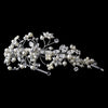 Ivory Pearl & Crystal Accented Side Bridal Wedding Tiara 751