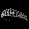 * Silver Clear Rhinestone Sun Floral Bridal Wedding Tiara Headpiece 757