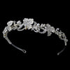 Freshwater Pearl & Crystal Silver Bridal Wedding Jewelry Set & Headband Set 7803