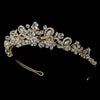 Gold Swarovski Crystal Bridal Wedding Jewelry Set & Tiara Set 7821