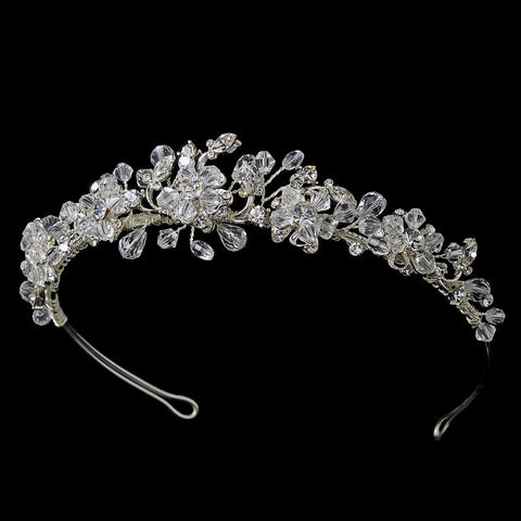 Silver Clear Swarovski Bridal Wedding Tiara HP 8003