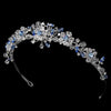 Light Blue Swarovski Crystal Couture Bridal Wedding Jewelry Set & Bridal Wedding Tiara Set 8003