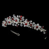 Red Swarovski Crystal Couture Bridal Wedding Jewelry Set & Bridal Wedding Tiara Set 8003