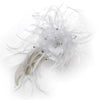 Feather Fascinator with Russian Bridal Wedding Veiling Accent Bridal Wedding Hair Comb 8211