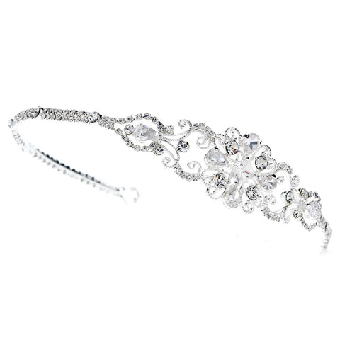 Silver Plated Bridal Wedding Headband HP 8253