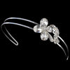 * Silver Floral Bridal Wedding Headband HP 8260