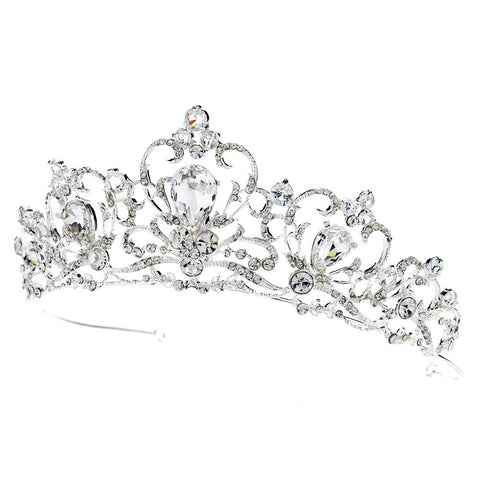 Silver Plated Bridal Wedding Tiara HP 8270