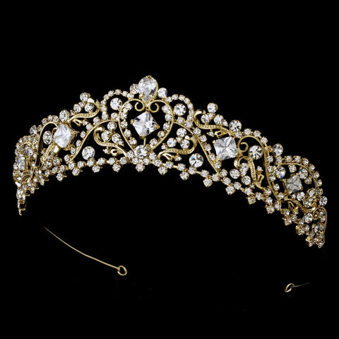 Gold Plated Bridal Wedding Tiara HP 8271