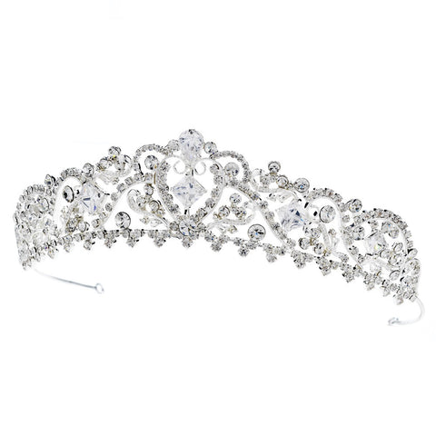 Silver Plated Bridal Wedding Tiara HP 8271