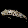 Gold Swarovski Bridal Wedding Jewelry Set & Headband Set NE 8265 & HP 8273