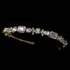Gold Elegant Bridal Wedding Jewelry Set 8314 & Bridal Wedding Headband 8276
