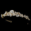 Gold Clear Rhinestone Bridal Wedding Tiara HP 8314