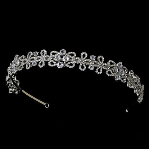 * Gorgeous Rhinestone Encrusted Floral Bridal Wedding Resemblance Bridal Wedding Headband - HP 8334