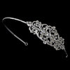 Silver Bridal Wedding Headband with Exquisite Rhinestone Vintage Side Accent - HP 8339