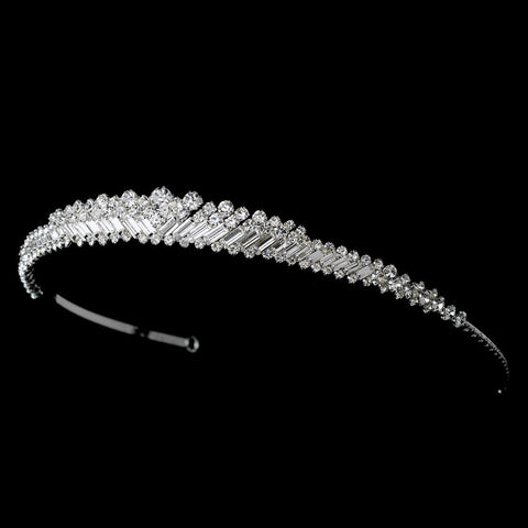 * Princess Rhinestone Majesty Bridal Wedding Tiara Headpiece 8414