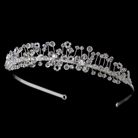 * Beautiful Swarovski Crystal Bridal Wedding Tiara Band HP 9031