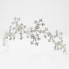 Silver Clear Rhinestone Floral Bridal Wedding Headband Headpiece 9602