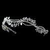 Sparkling Silver Woven Bridal Wedding Headband of Pearls Rhinestones Crystals 9607