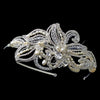 Silver Freshwater Pearl, Crystal & Rhinestone Side Accented Bridal Wedding Headband Headpiece 9628