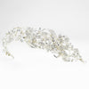 Silver Clear Swarovski Crystal Bead & Rhinestone Side Accented Bridal Wedding Headband Headpiece 9629