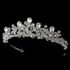 Enchanting Silver Clear Crystal Jewelry & Bridal Wedding Tiara Set 9786
